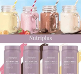 NutriPlus Meal Replacement Shake Variety Pack: Chocolate, Vanilla, Banana & Strawberry Flavors