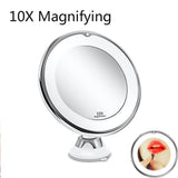 10x Magnifying LED Lighted Makeup Mirror Mascara